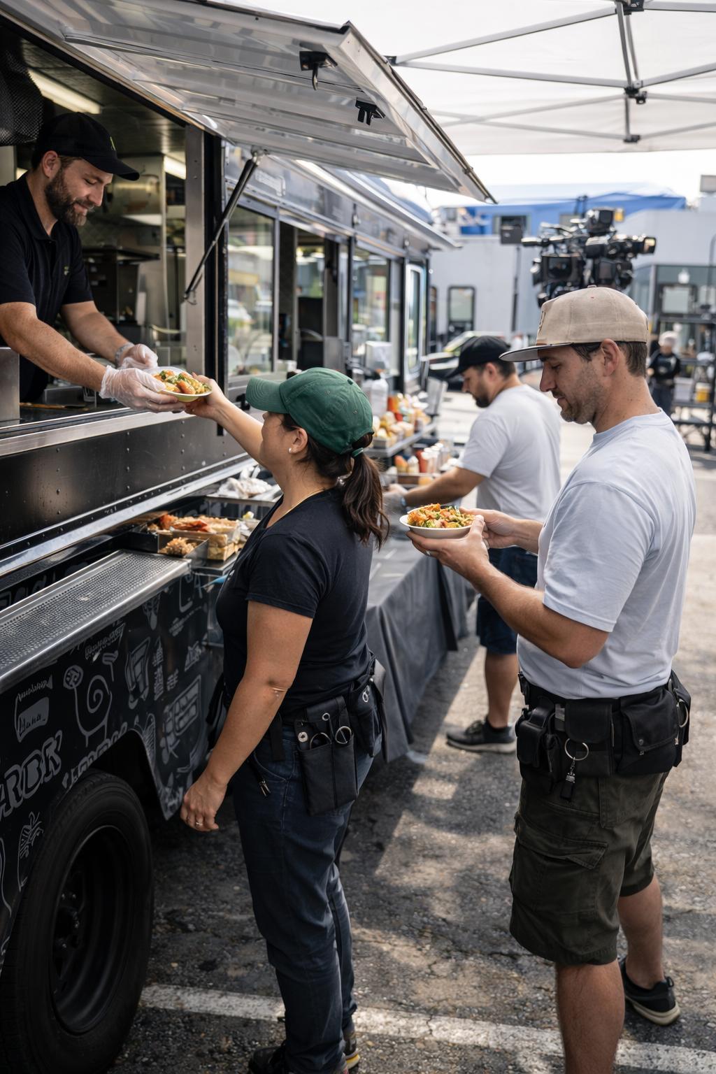 Serving a production crew