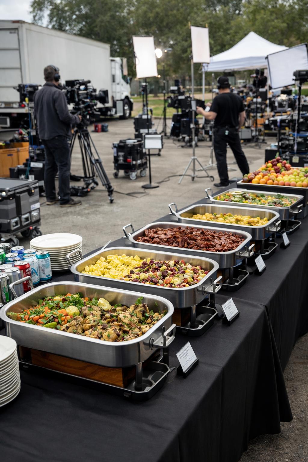 Catering on a production set